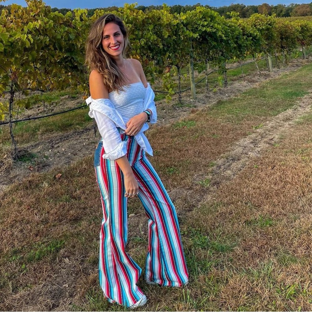 Wrangler Stripped high rise flares